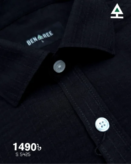 Textured Stripe Cotton Casual Shirt - 23S 5425