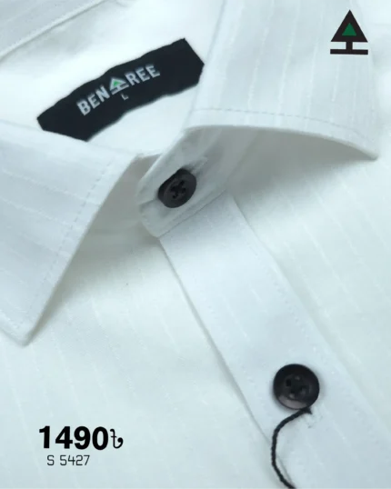 Textured Stripe Cotton Casual Shirt - 23S 5427