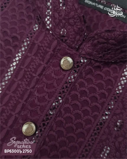 Maroon Sequin Panjabi - P 6300