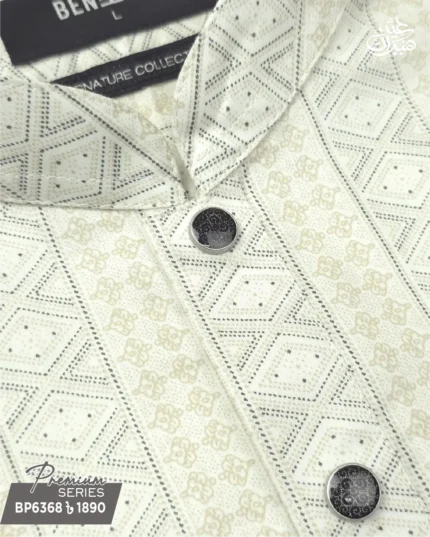 Off white Panjabi - P 6368